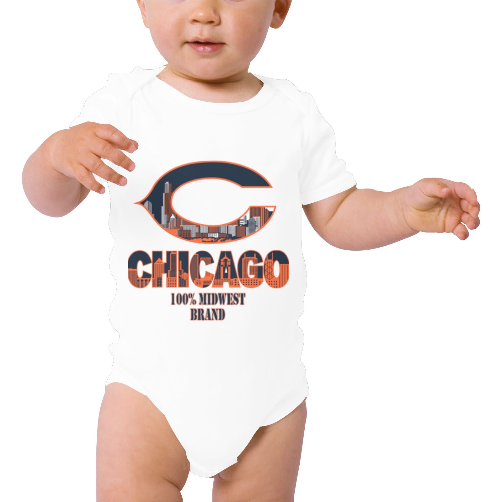 Copy of Copy of Copy of Copy of Joe Peezy Wear LLC Baby Short Sleeve One Piece (Front Printing)