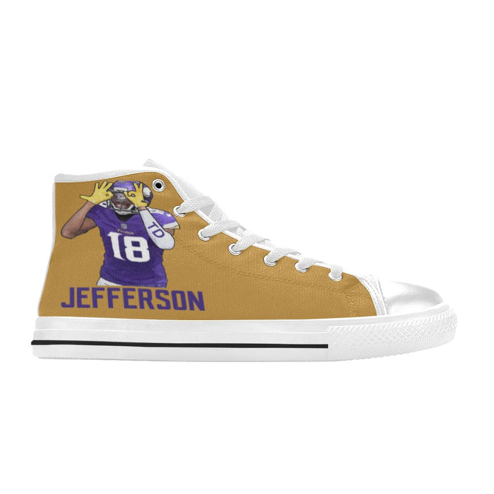Copy of Copy of Copy of Copy of Joe Peezy Wear LLC High Top Canvas Shoes for Kid (Model 017)
