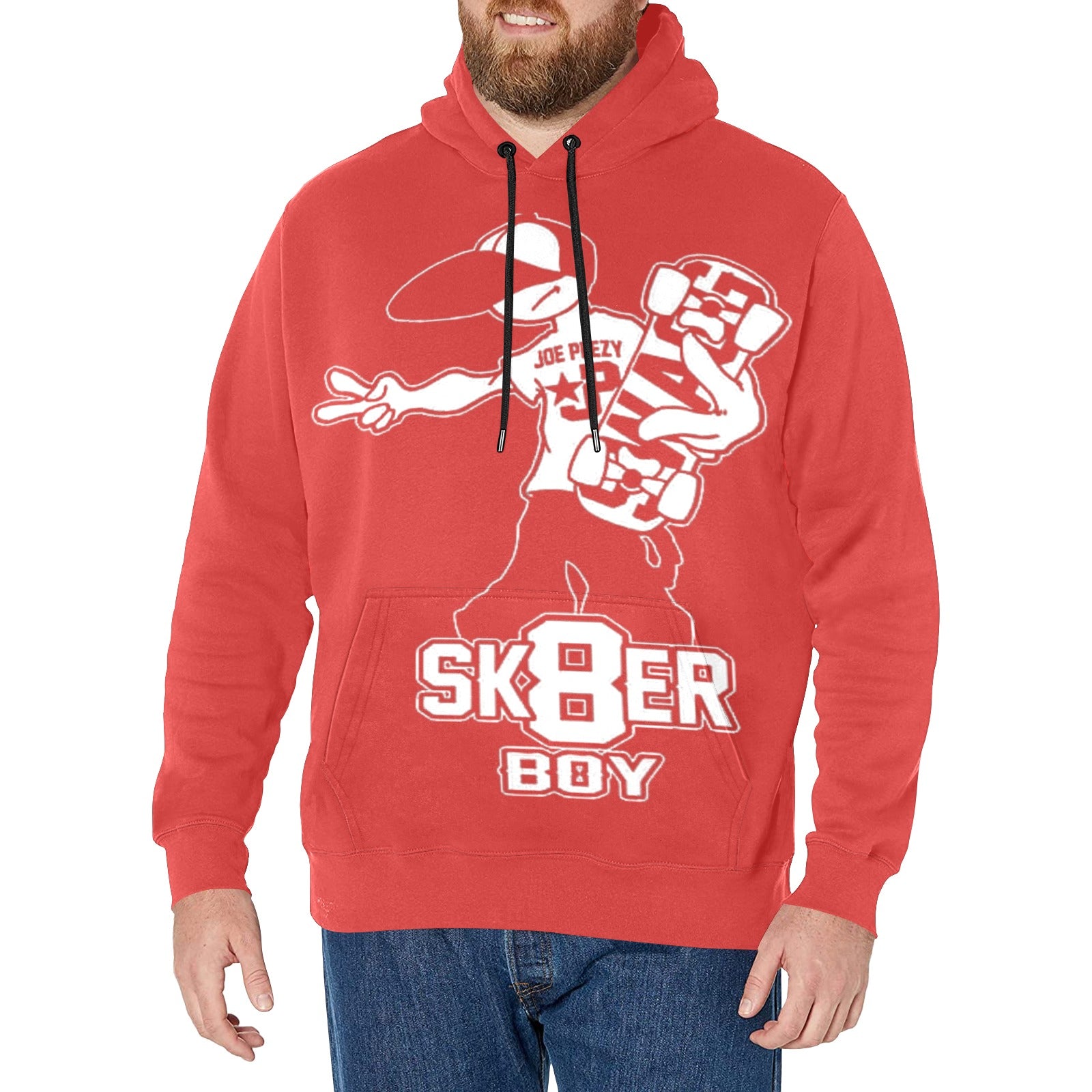 Copy of Copy of Copy of Copy of Joe Peezy Wear LLC (2) Men's Long Sleeve Fleece Hoodie (Model H55)