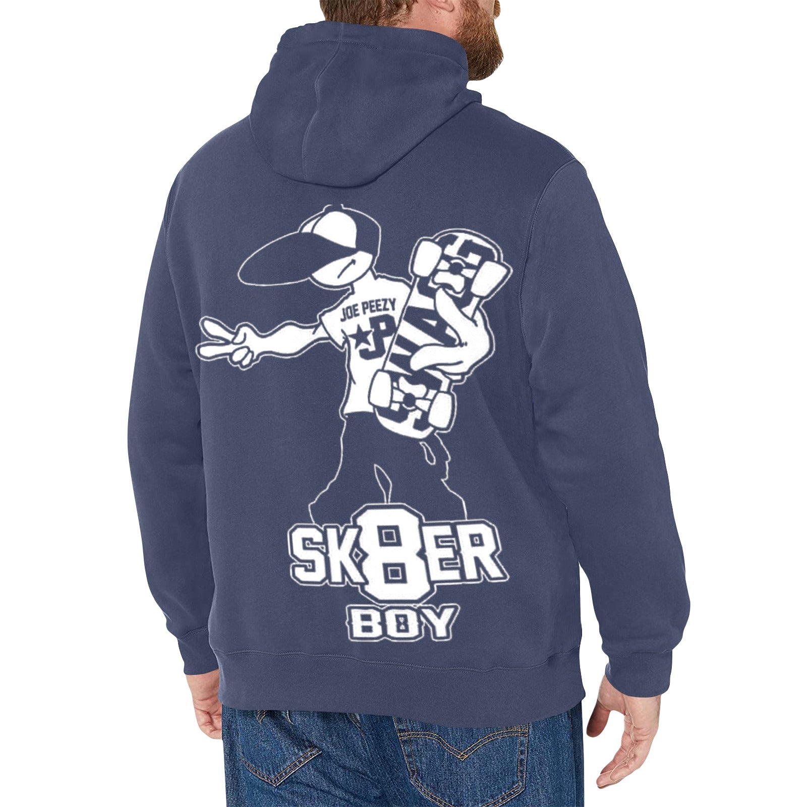 Copy of Copy of Copy of Copy of Joe Peezy Wear LLC (2) Men's Long Sleeve Fleece Hoodie (Model H55)