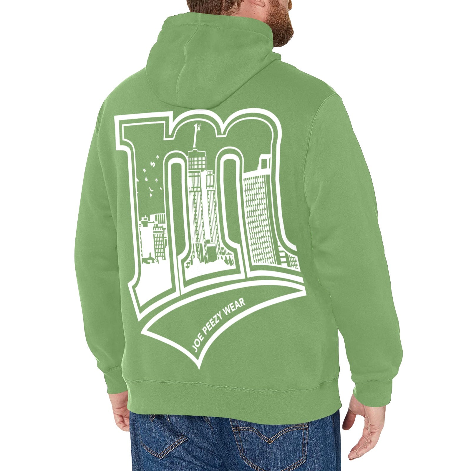 Copy of Copy of Copy of Copy of Joe Peezy Wear LLC (2) Men's Long Sleeve Fleece Hoodie (Model H55)