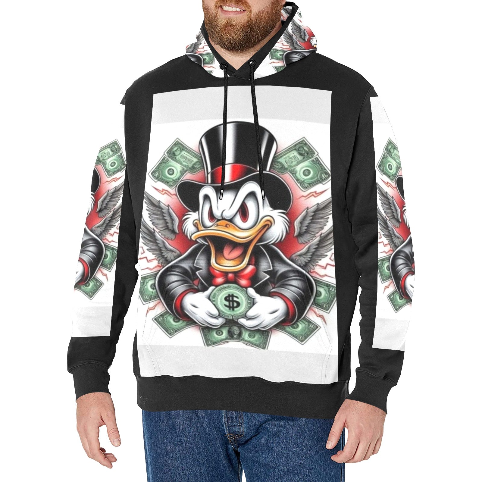 Copy of Copy of Copy of Copy of Joe Peezy Wear LLC (2) Men's Long Sleeve Fleece Hoodie (Model H55)