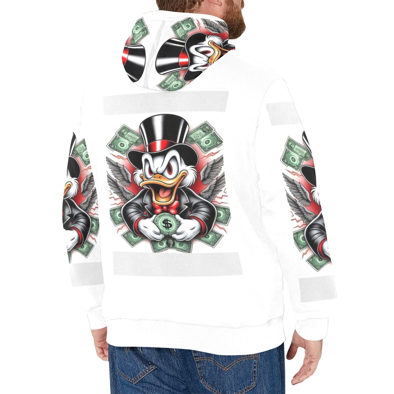 Copy of Copy of Copy of Copy of Joe Peezy Wear LLC (2) Men's Long Sleeve Fleece Hoodie (Model H55)