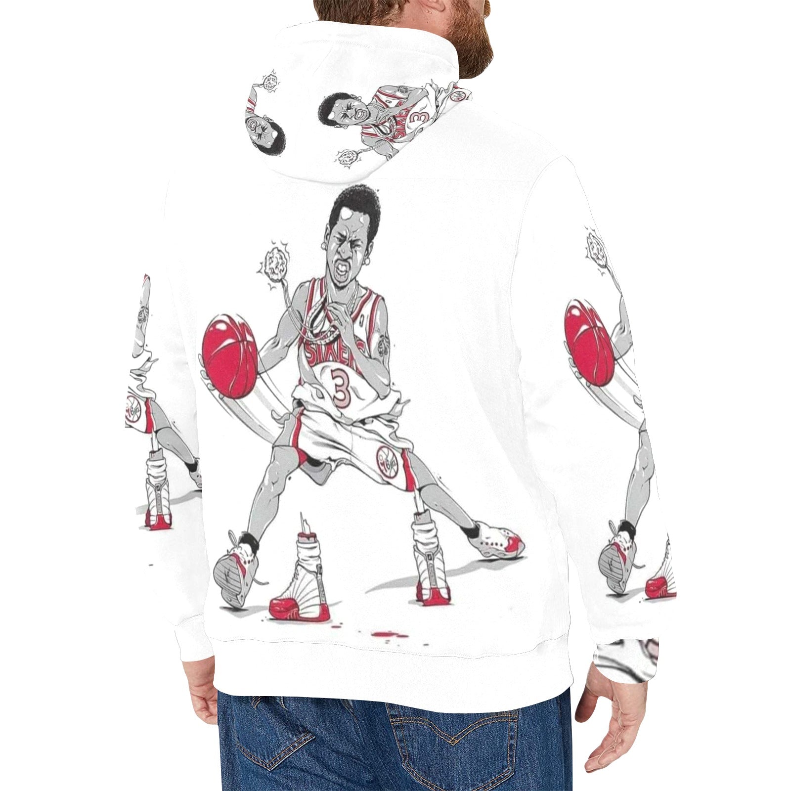 Copy of Copy of Copy of Copy of Joe Peezy Wear LLC (13) Men's Long Sleeve Fleece Hoodie (Model H55)