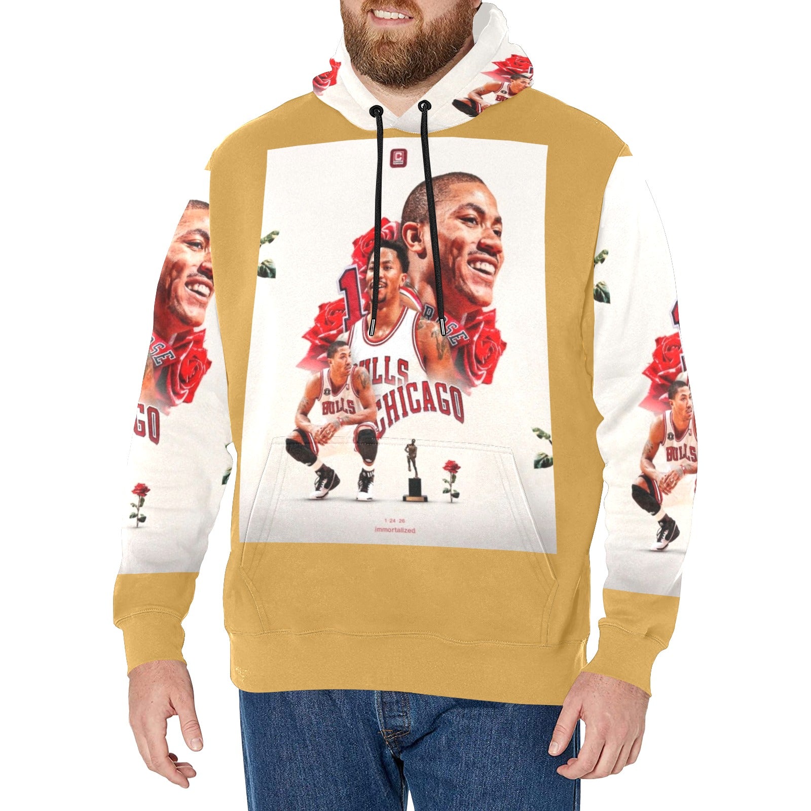 Copy of Copy of Copy of Copy of Joe Peezy Wear LLC (2) Men's Long Sleeve Fleece Hoodie (Model H55)