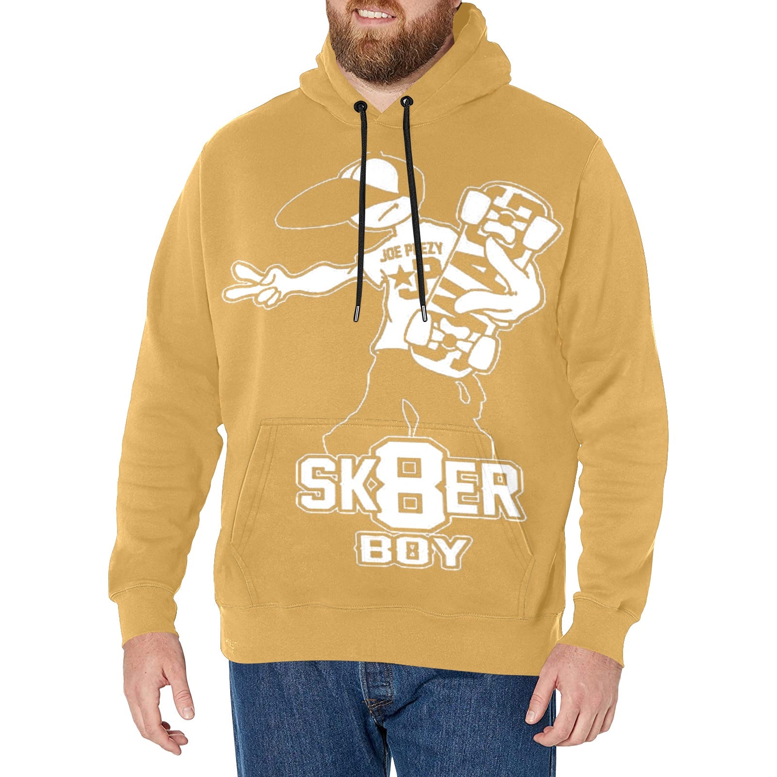 Copy of Copy of Copy of Copy of Joe Peezy Wear LLC (2) Men's Long Sleeve Fleece Hoodie (Model H55)