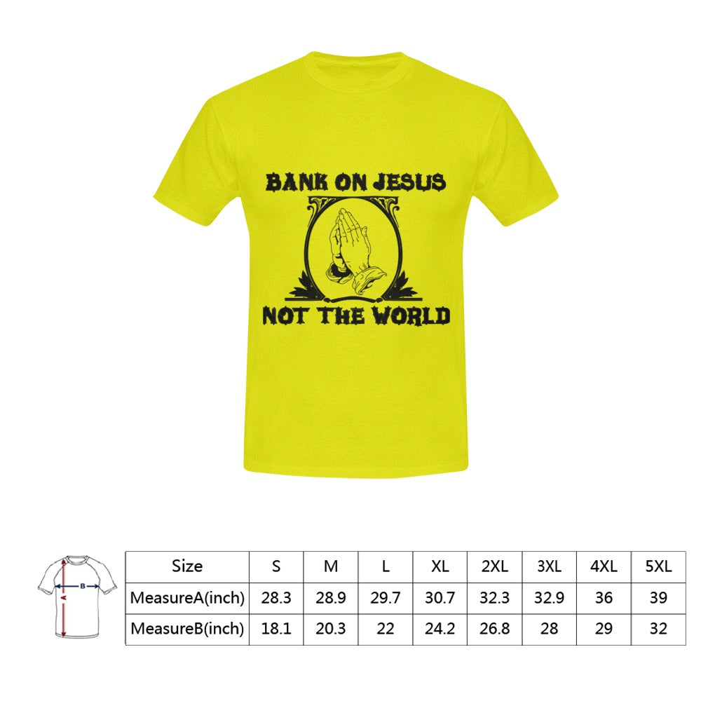 Joe Peezy Wear LLC (BANK ON JESUS) Men's T-Shirt in USA Size (Front Printing Only)