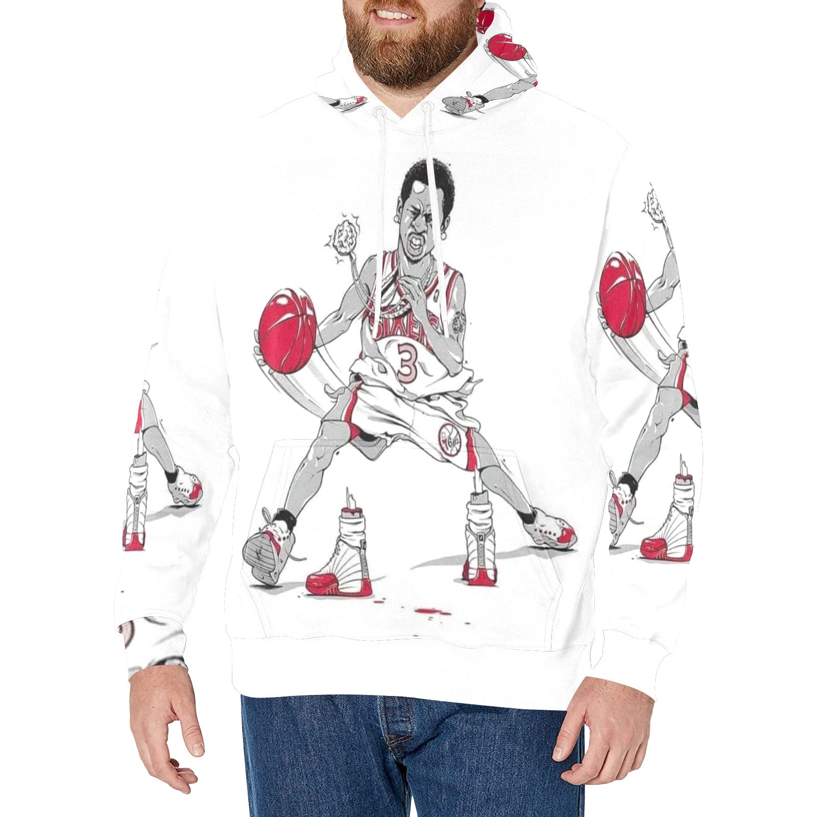 Copy of Copy of Copy of Copy of Joe Peezy Wear LLC (13) Men's Long Sleeve Fleece Hoodie (Model H55)