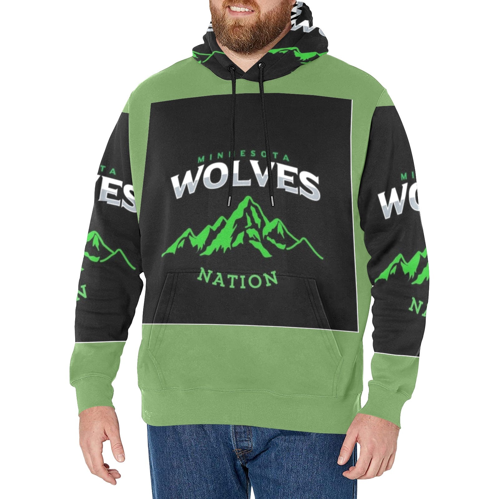 Copy of Copy of Copy of Copy of Joe Peezy Wear LLC (2) Men's Long Sleeve Fleece Hoodie (Model H55)