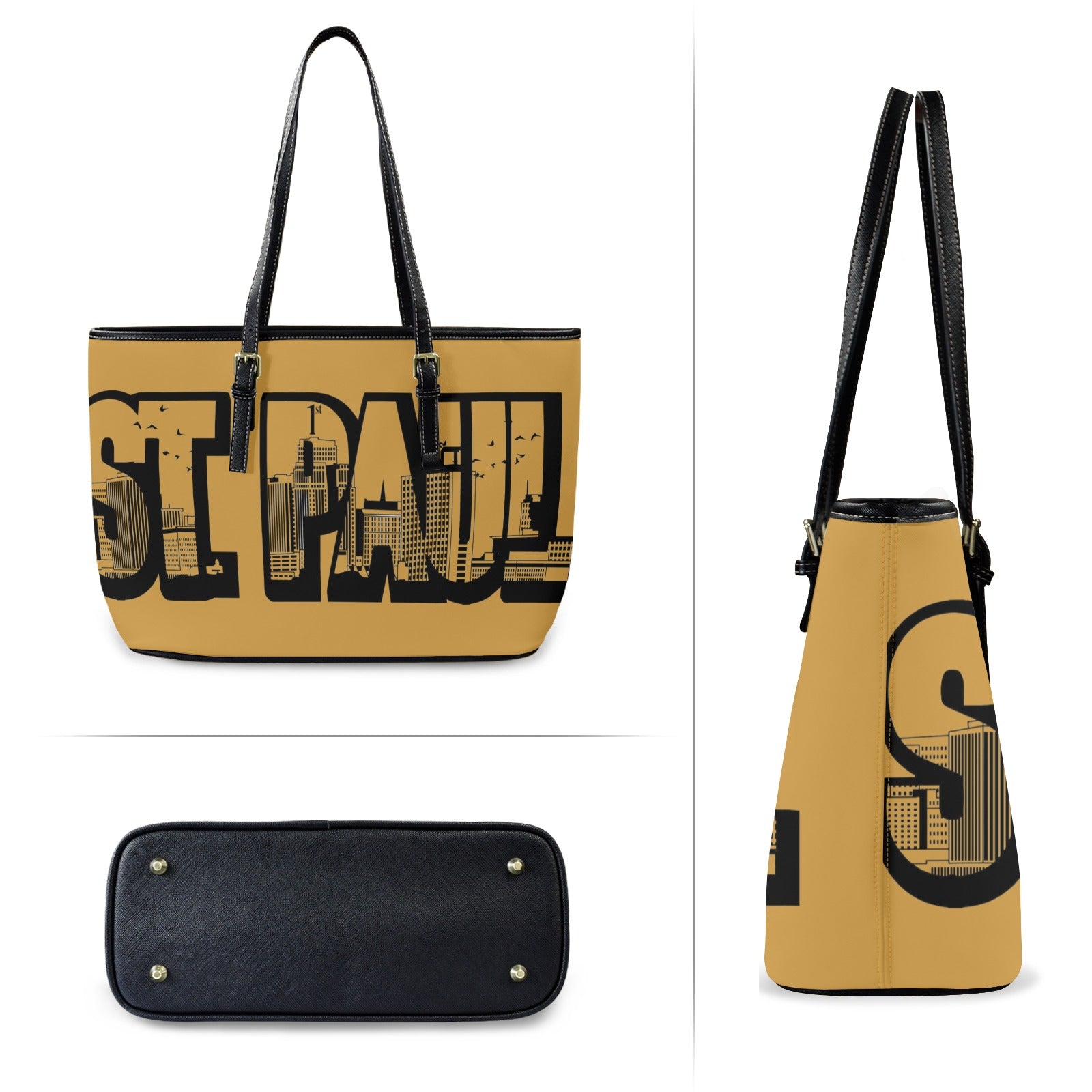 Copy of Copy of Copy of Copy of Joe Peezy Wear LLC (6) Leather Tote Bag-Large (Front&Back Printing) (1651)