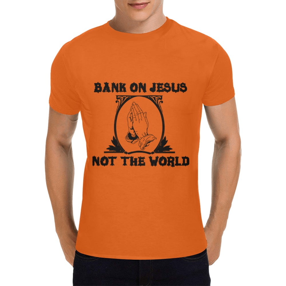 Joe Peezy Wear LLC (BANK ON JESUS) Men's T-Shirt in USA Size (Front Printing Only)