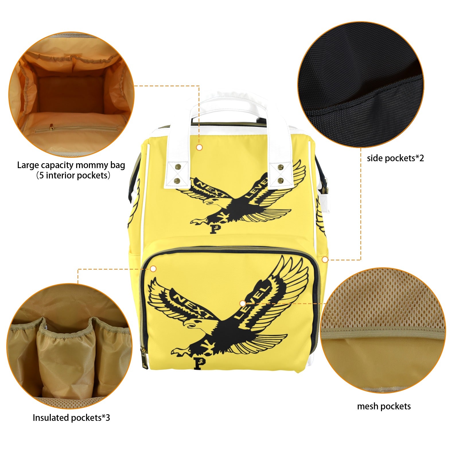 Copy of Copy of Copy of Copy of Joe Peezy Wear LLC (12) Multi-Function Diaper Bag-New (Model 1688)