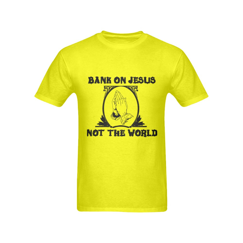 Joe Peezy Wear LLC (BANK ON JESUS) Men's T-Shirt in USA Size (Front Printing Only)
