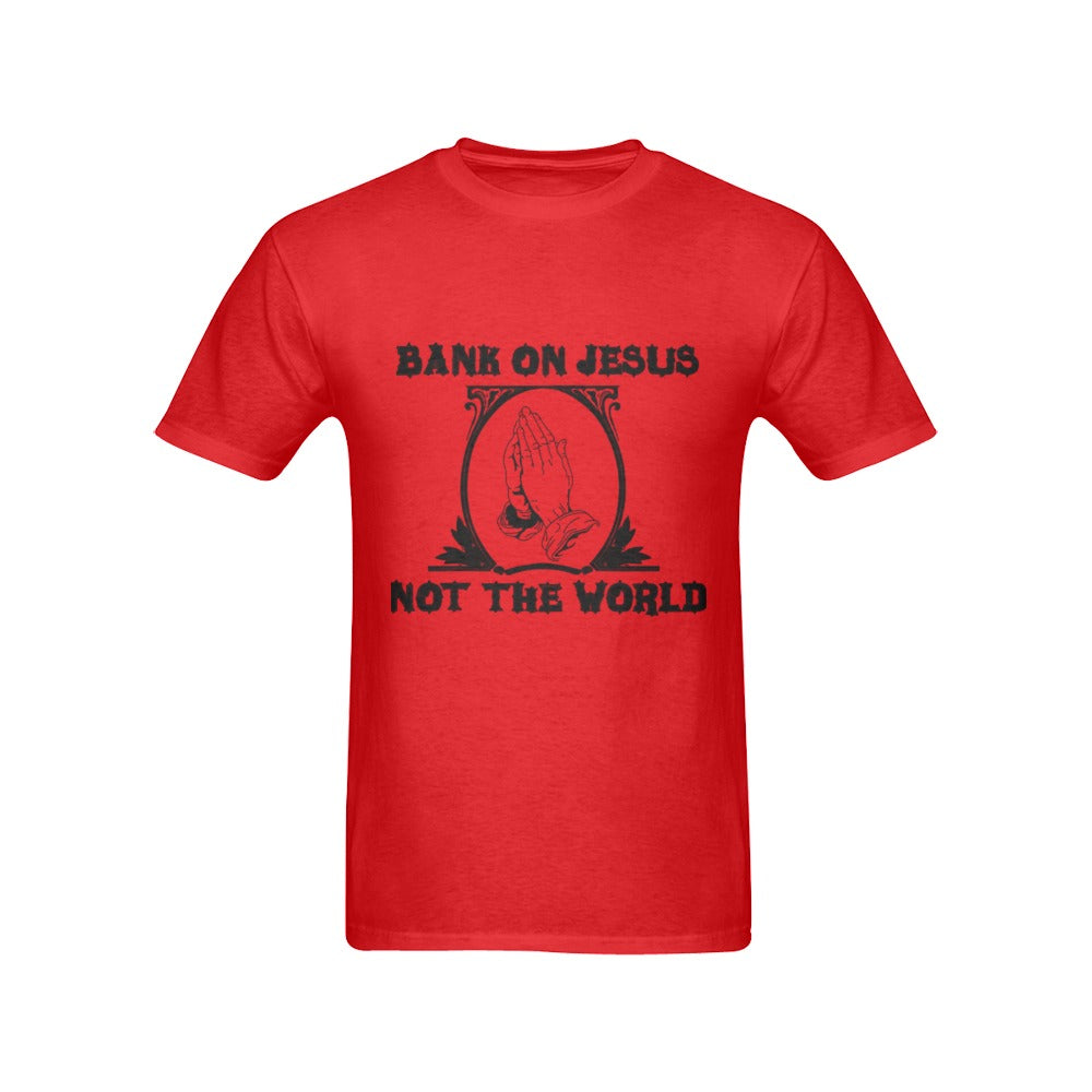 Joe Peezy Wear LLC (BANK ON JESUS) Men's T-Shirt in USA Size (Front Printing Only)