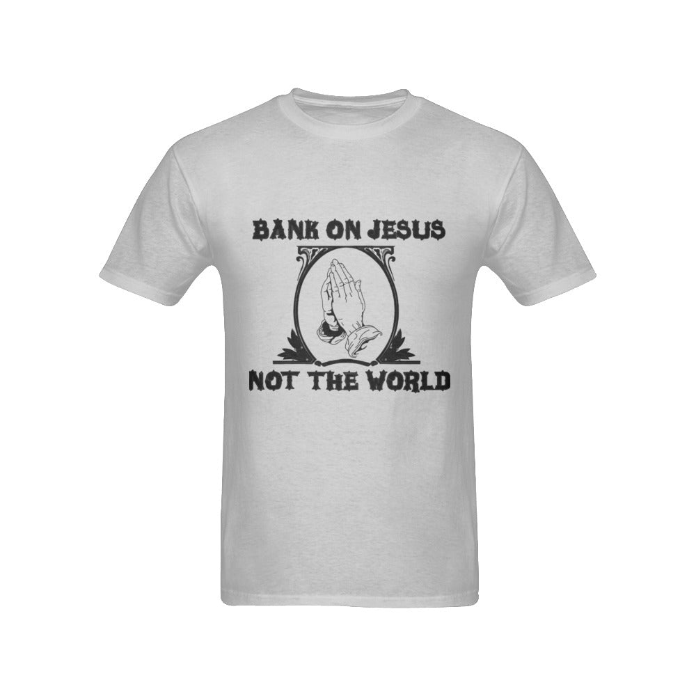 Joe Peezy Wear LLC (BANK ON JESUS) Men's T-Shirt in USA Size (Front Printing Only)