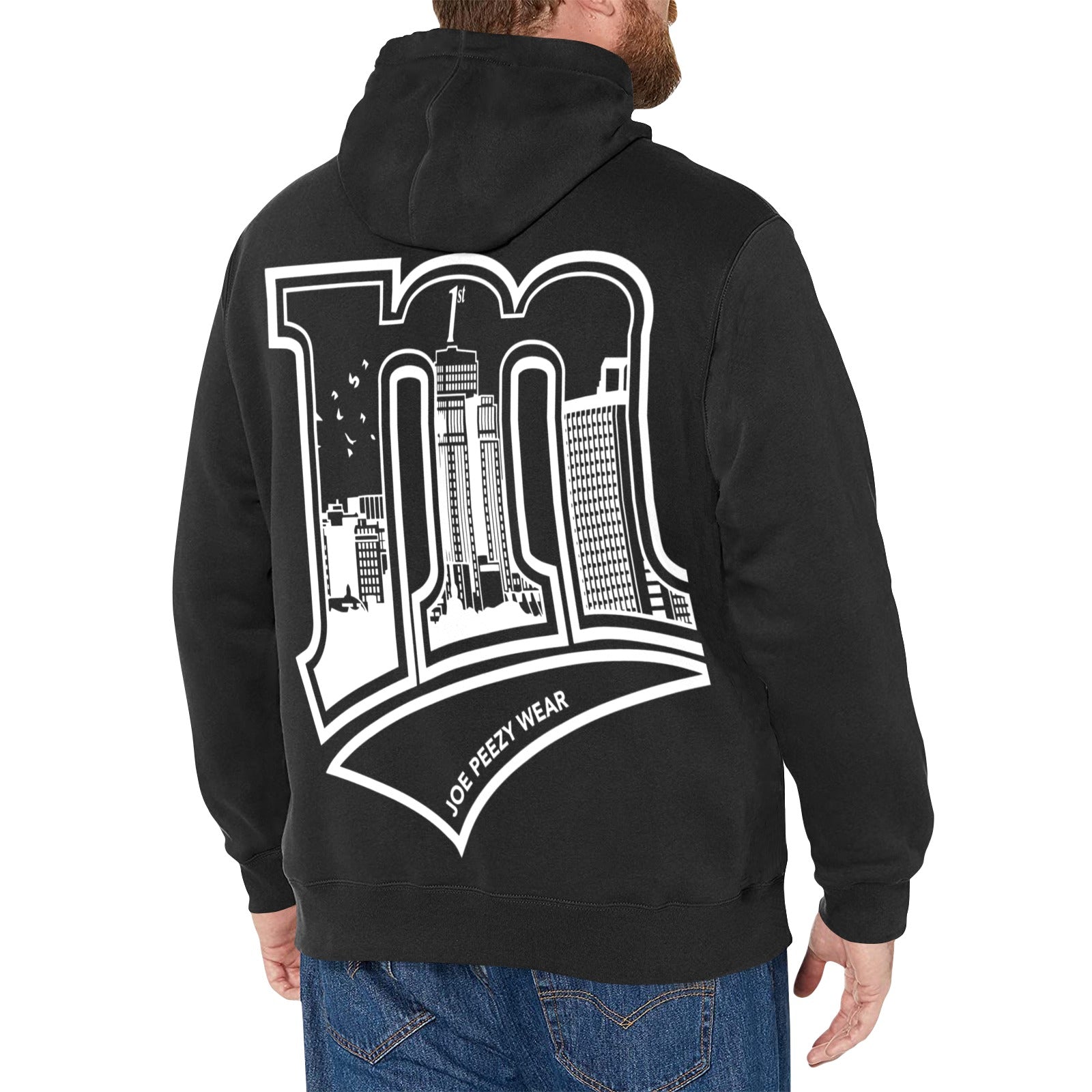Copy of Copy of Copy of Copy of Joe Peezy Wear LLC (2) Men's Long Sleeve Fleece Hoodie (Model H55)