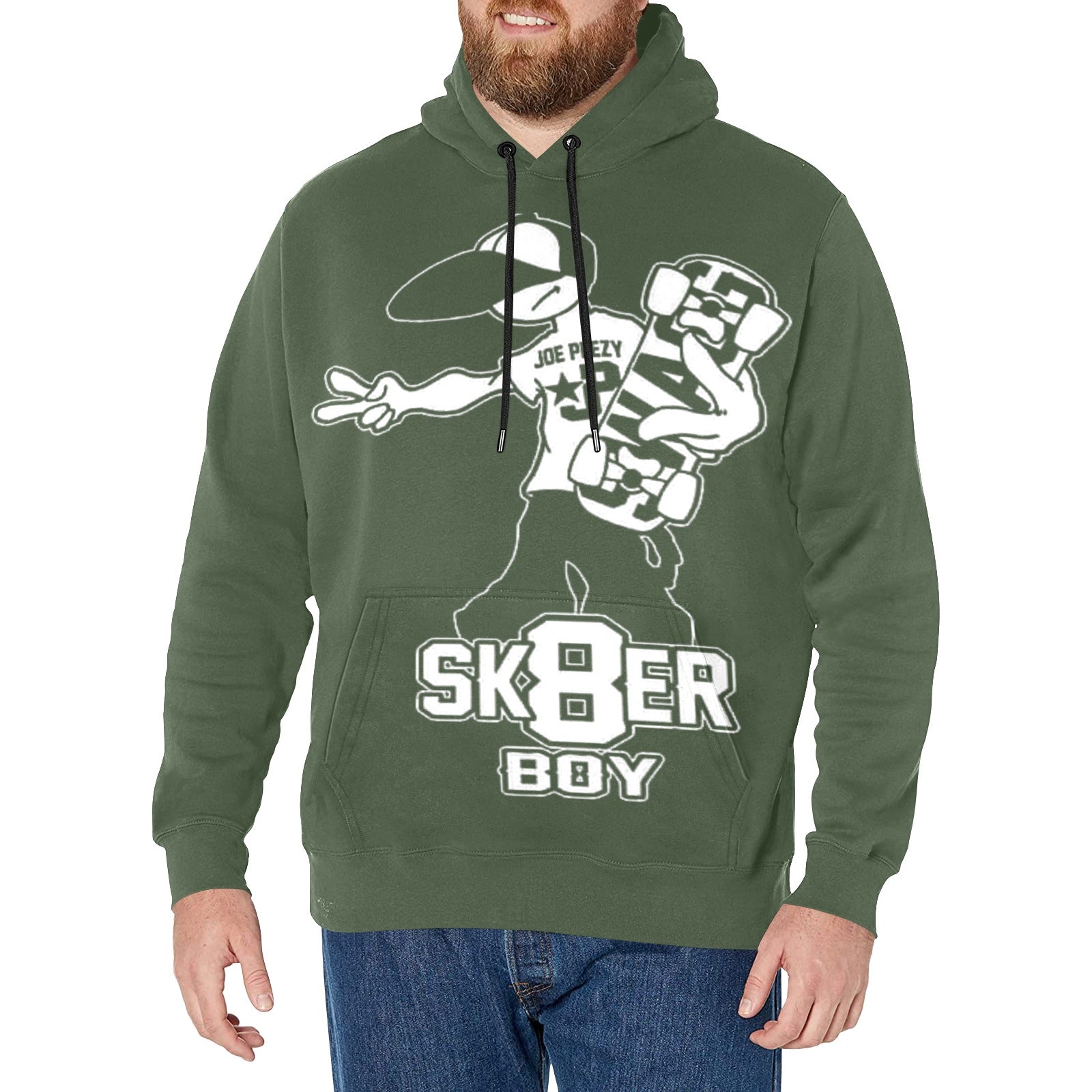 Copy of Copy of Copy of Copy of Joe Peezy Wear LLC (2) Men's Long Sleeve Fleece Hoodie (Model H55)