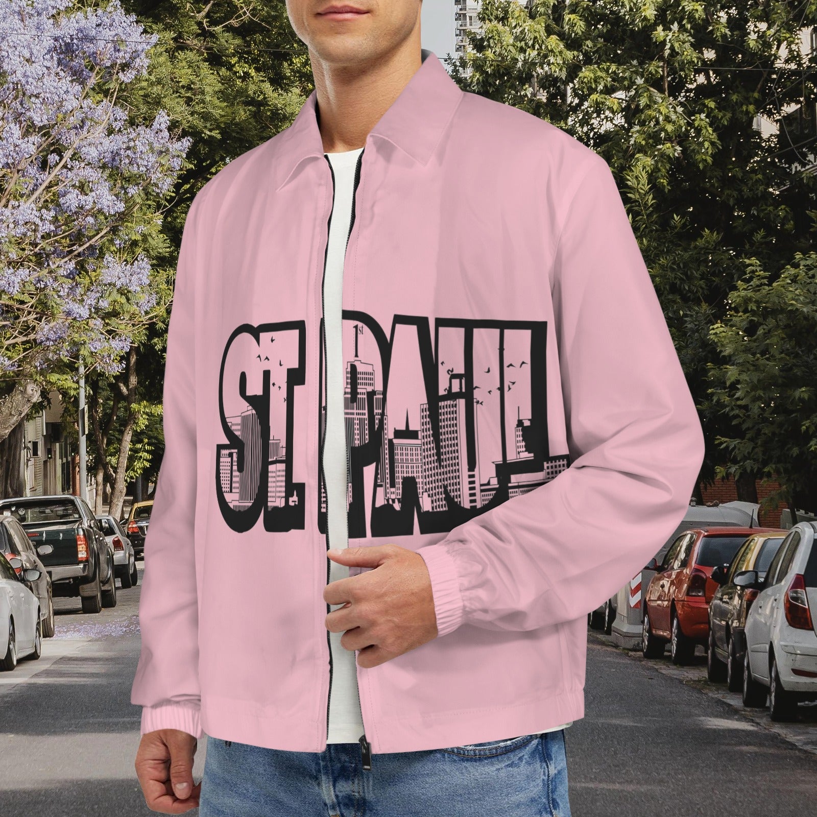 Joe Peezy Wear LLC (STP) Men's Turn-Down Collar Jacket (Model H68)