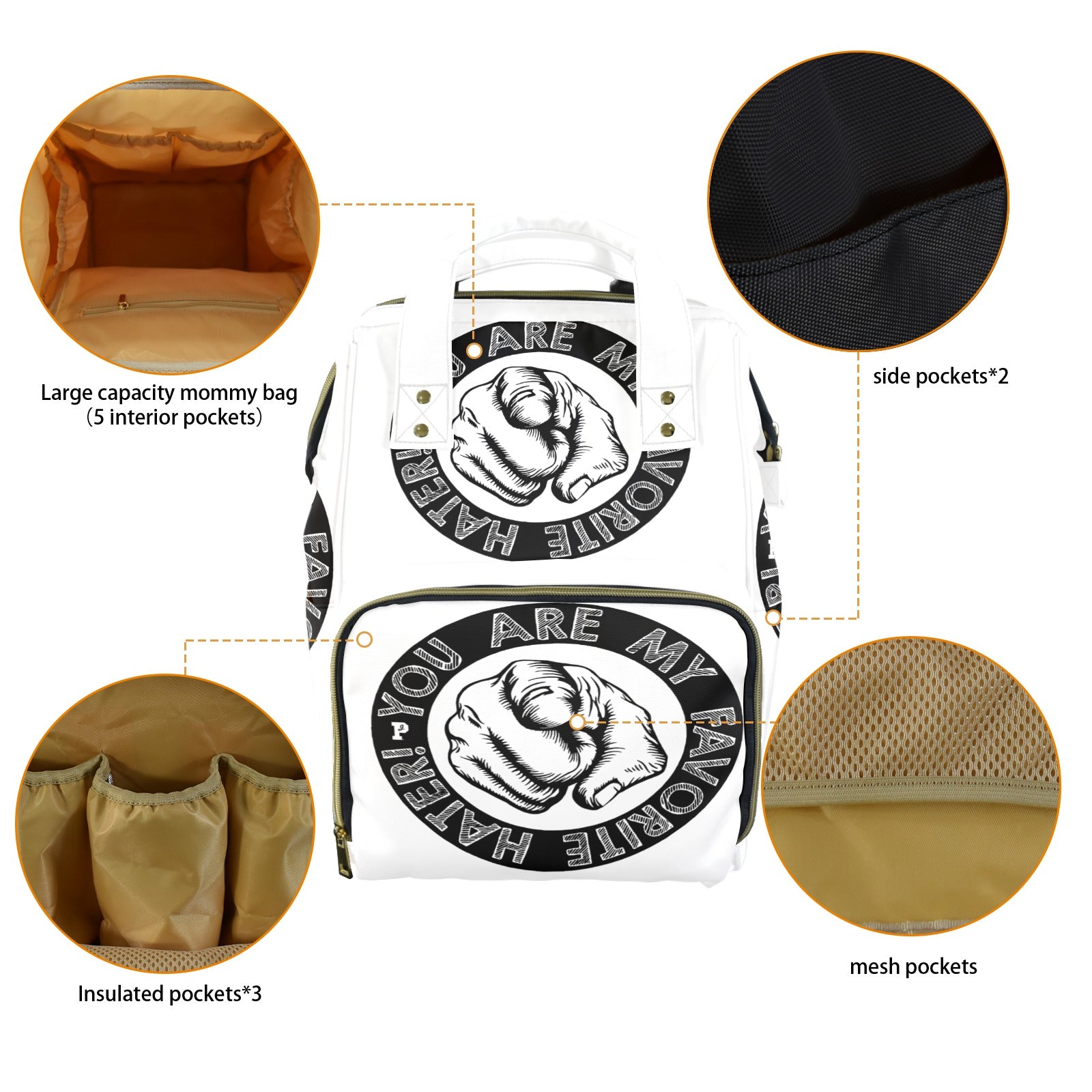 Copy of Copy of Copy of Copy of Joe Peezy Wear LLC (11) Multi-Function Diaper Bag-New (Model 1688)