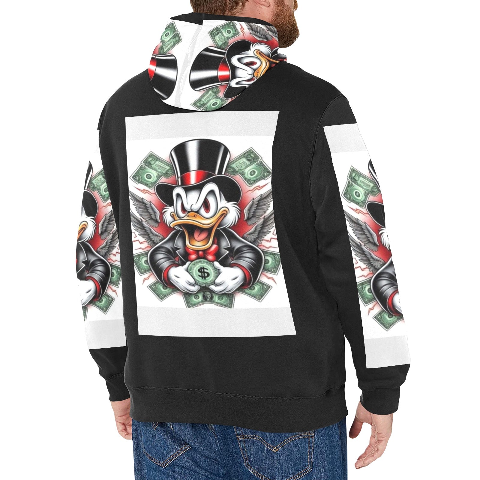 Copy of Copy of Copy of Copy of Joe Peezy Wear LLC (2) Men's Long Sleeve Fleece Hoodie (Model H55)