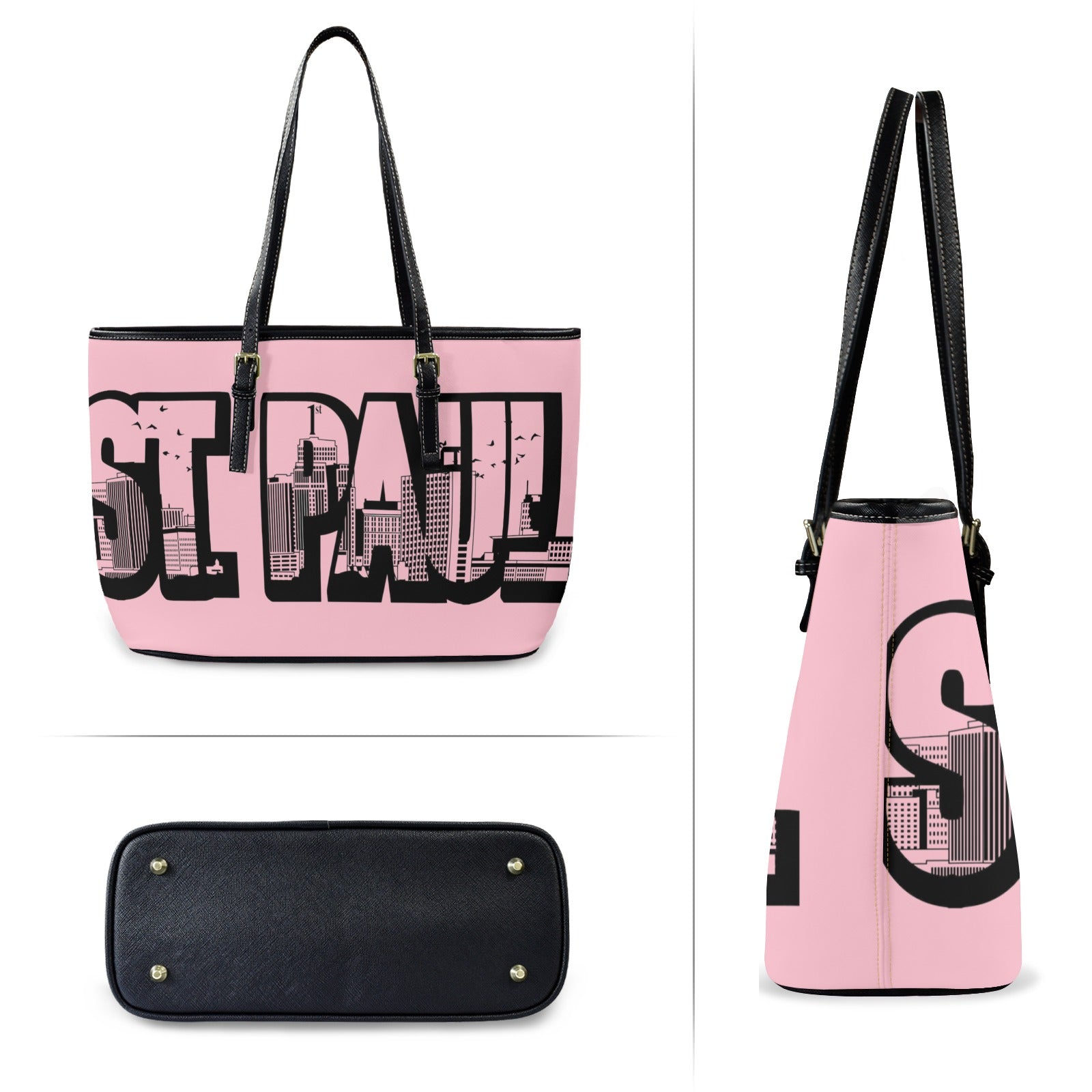 Copy of Copy of Copy of Copy of Joe Peezy Wear LLC (6) Leather Tote Bag-Large (Front&Back Printing) (1651)