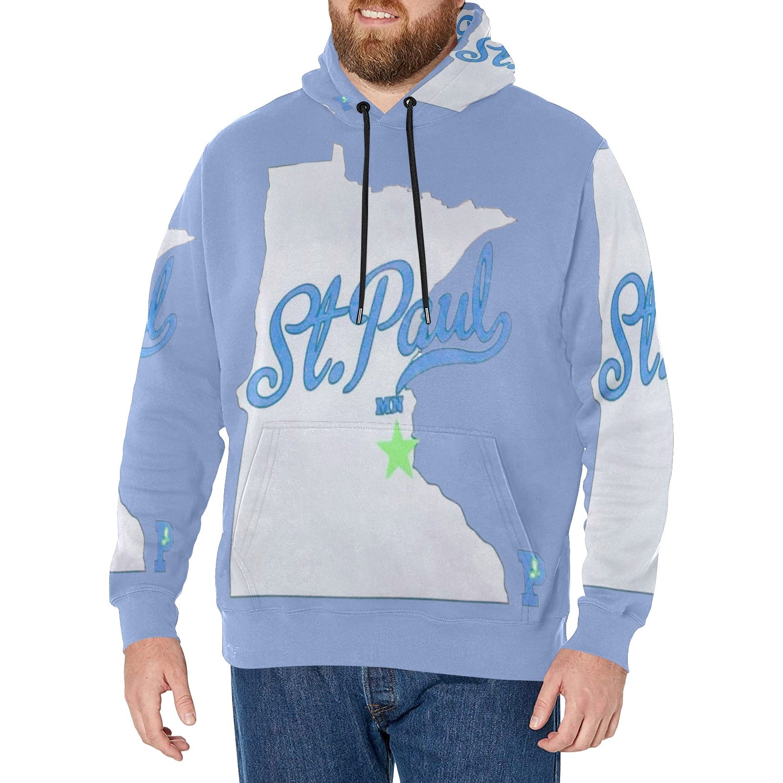 Copy of Copy of Copy of Copy of Joe Peezy Wear LLC (2) Men's Long Sleeve Fleece Hoodie (Model H55)