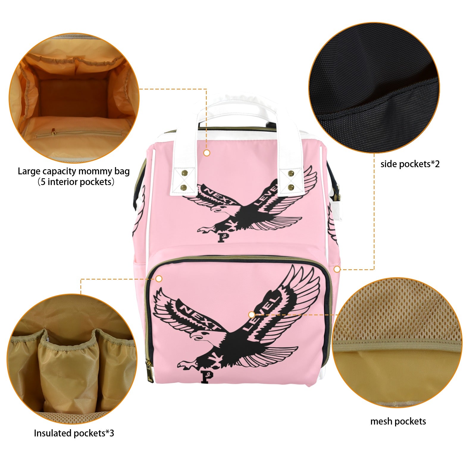 Copy of Copy of Copy of Copy of Joe Peezy Wear LLC (12) Multi-Function Diaper Bag-New (Model 1688)