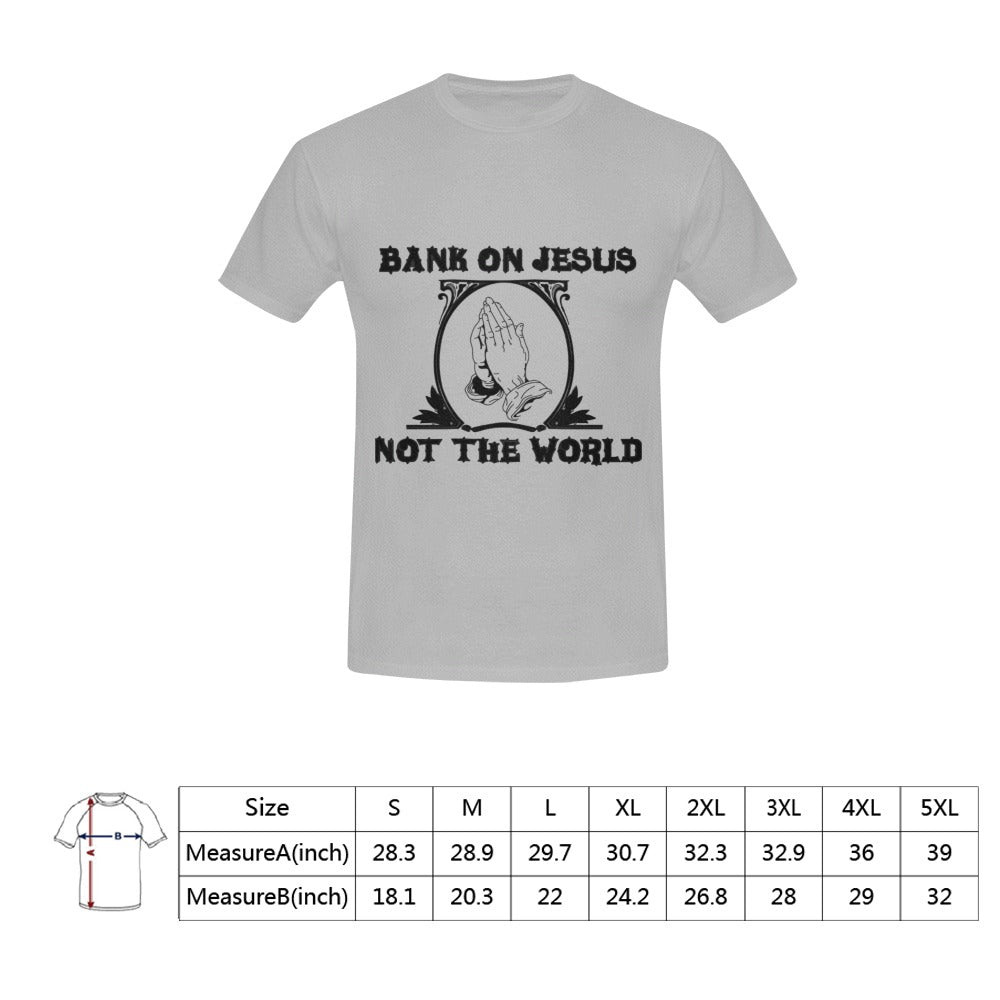 Joe Peezy Wear LLC (BANK ON JESUS) Men's T-Shirt in USA Size (Front Printing Only)