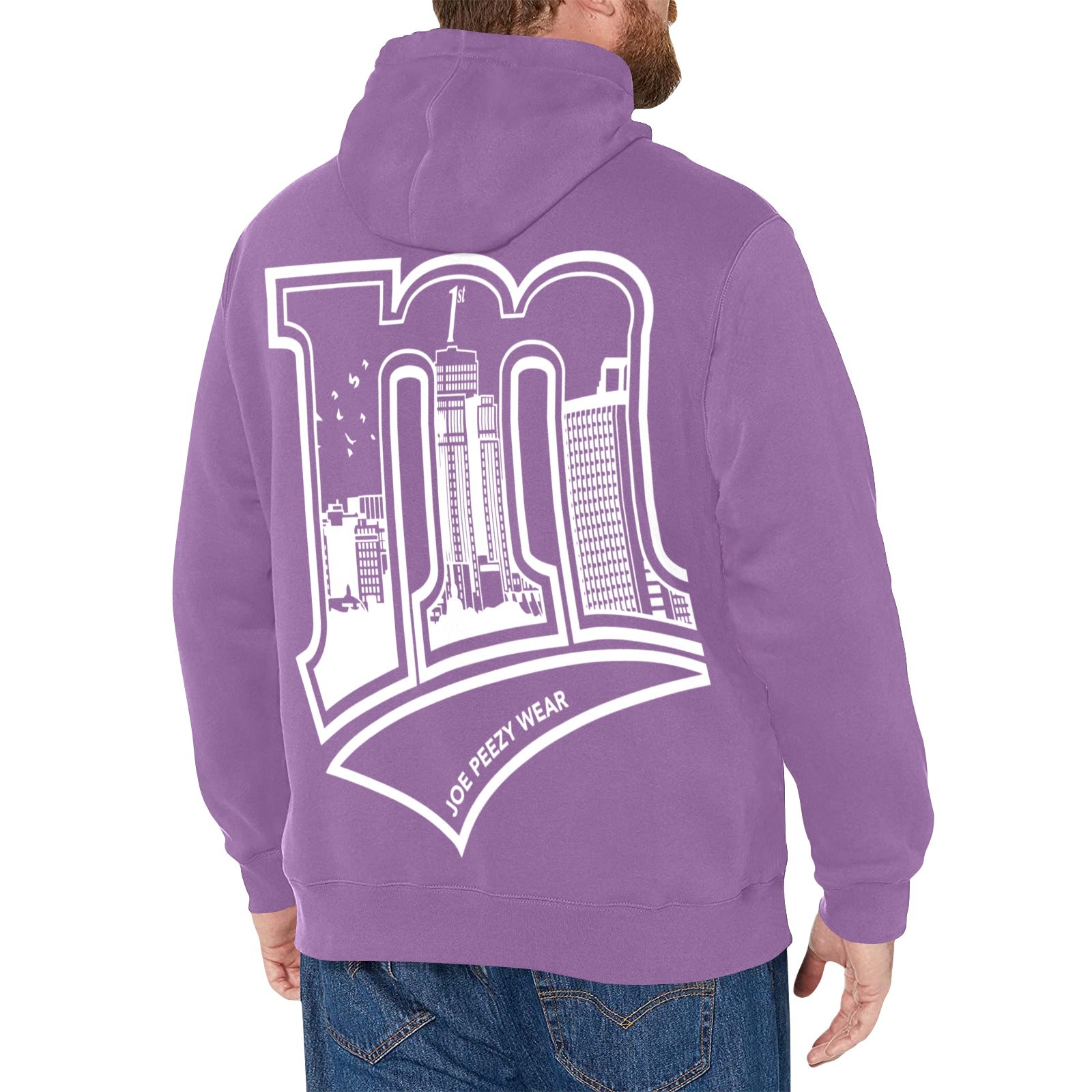 Copy of Copy of Copy of Copy of Joe Peezy Wear LLC (2) Men's Long Sleeve Fleece Hoodie (Model H55)