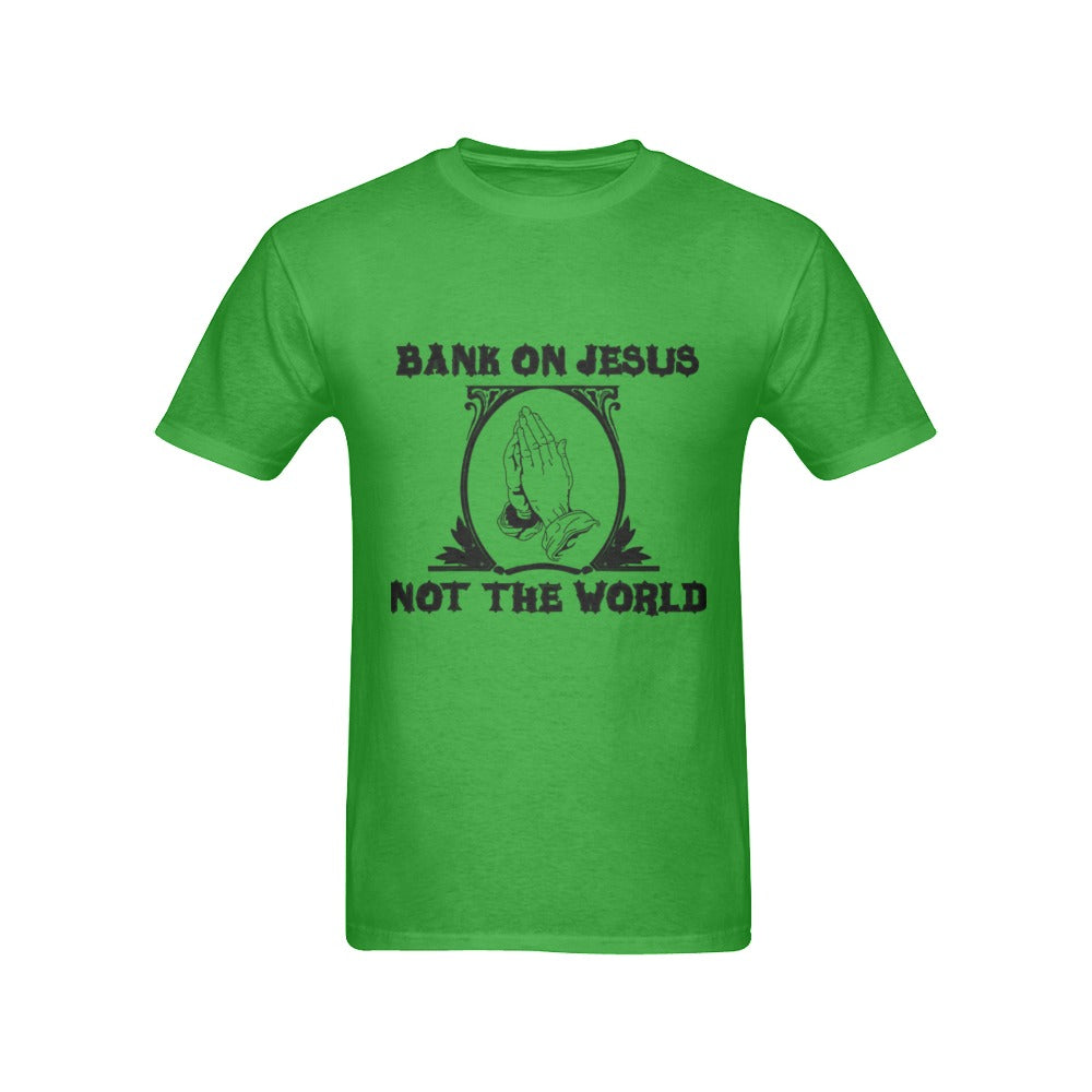 Joe Peezy Wear LLC (BANK ON JESUS) Men's T-Shirt in USA Size (Front Printing Only)
