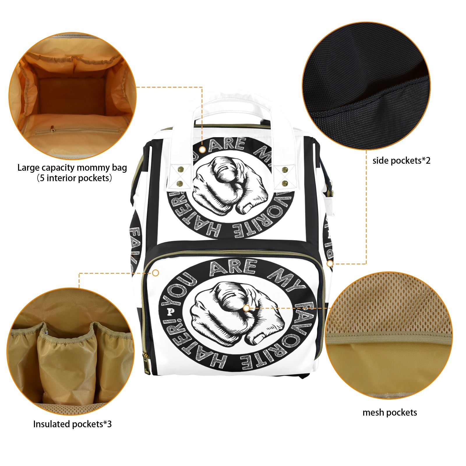 Copy of Copy of Copy of Copy of Joe Peezy Wear LLC (11) Multi-Function Diaper Bag-New (Model 1688)