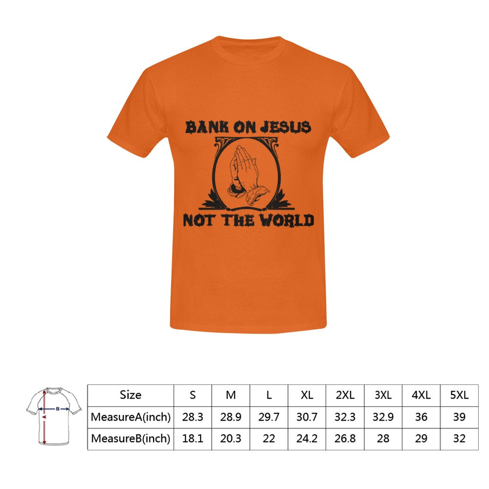 Joe Peezy Wear LLC (BANK ON JESUS) Men's T-Shirt in USA Size (Front Printing Only)