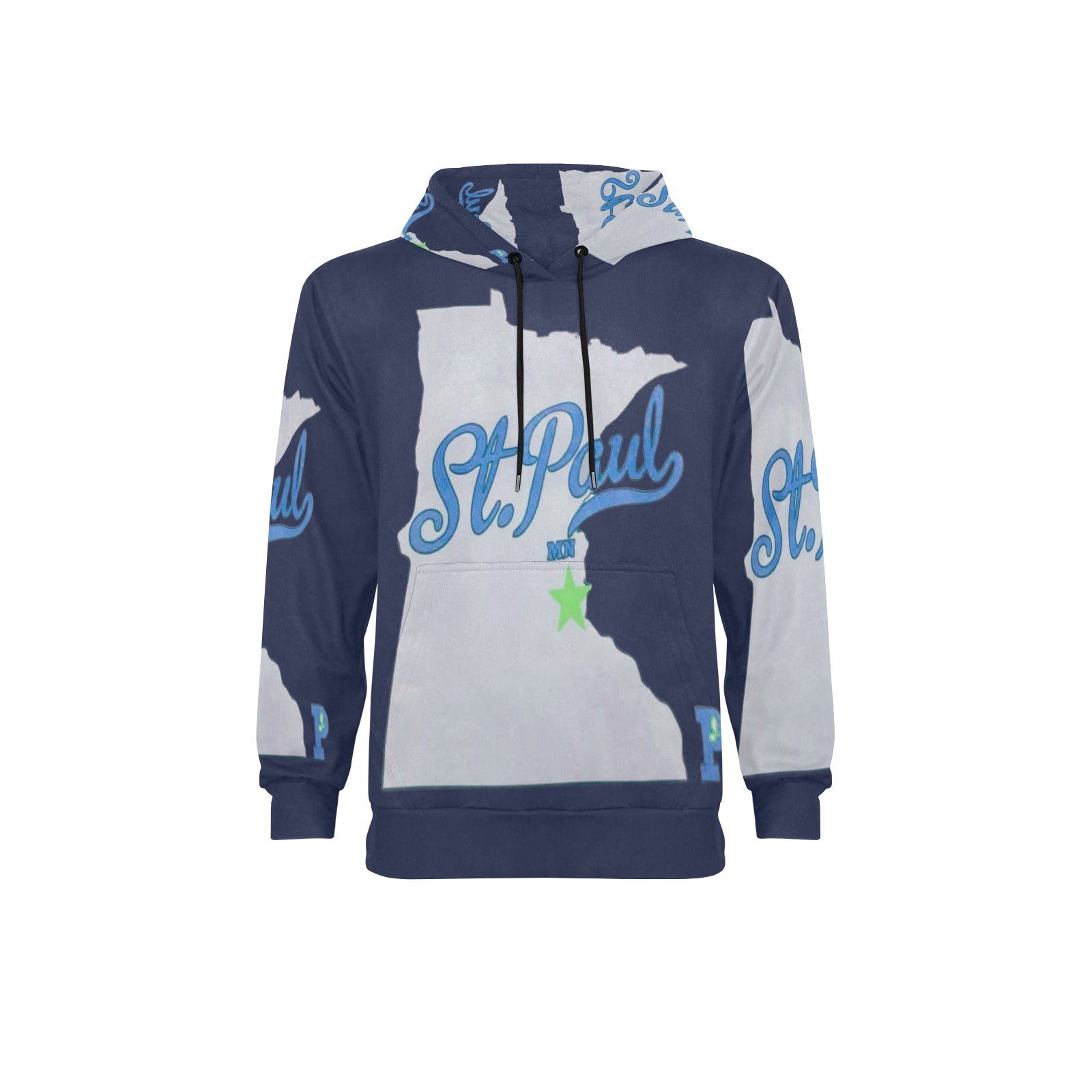 Copy of Copy of Copy of Copy of Joe Peezy Wear LLC (2) Men's Long Sleeve Fleece Hoodie (Model H55)