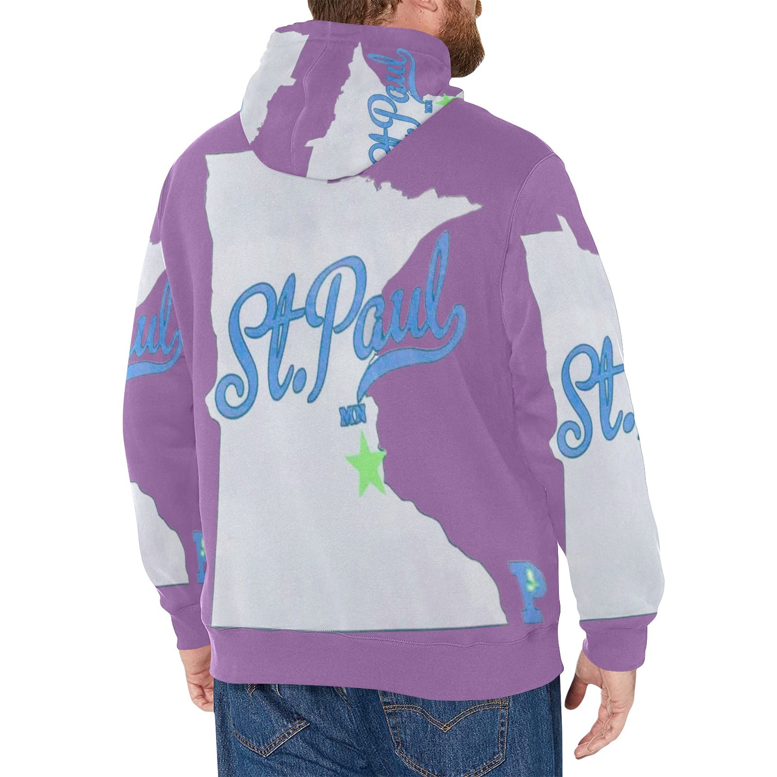 Copy of Copy of Copy of Copy of Joe Peezy Wear LLC (2) Men's Long Sleeve Fleece Hoodie (Model H55)