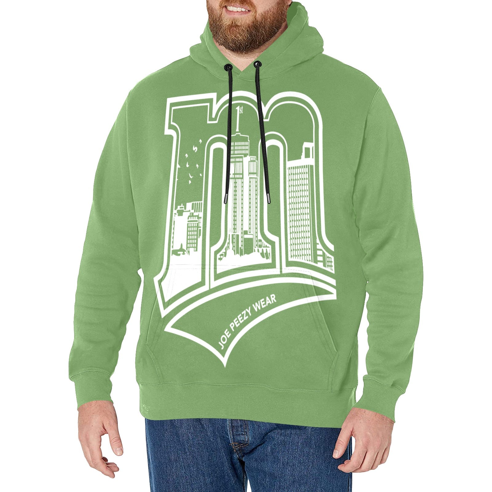Copy of Copy of Copy of Copy of Joe Peezy Wear LLC (2) Men's Long Sleeve Fleece Hoodie (Model H55)