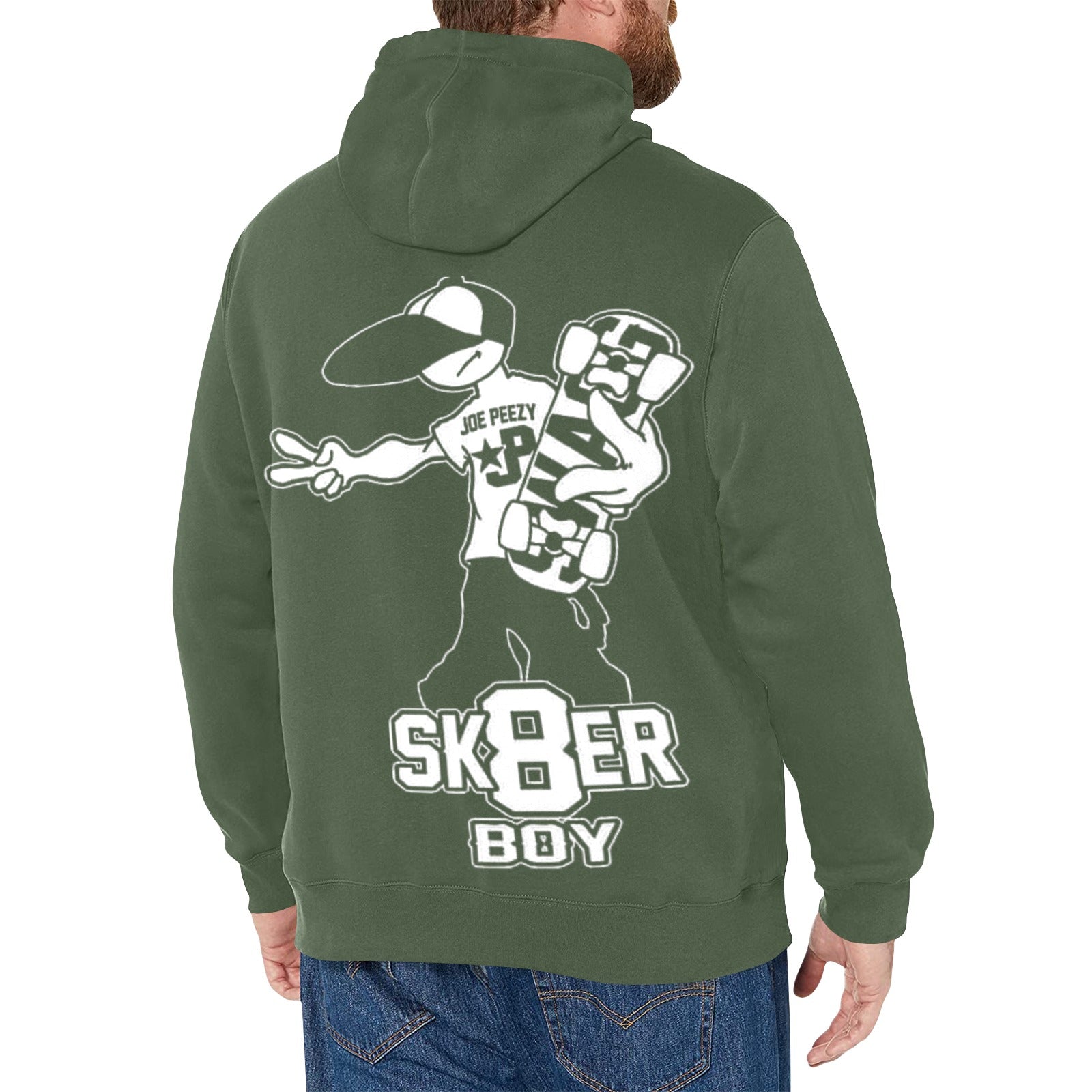 Copy of Copy of Copy of Copy of Joe Peezy Wear LLC (2) Men's Long Sleeve Fleece Hoodie (Model H55)