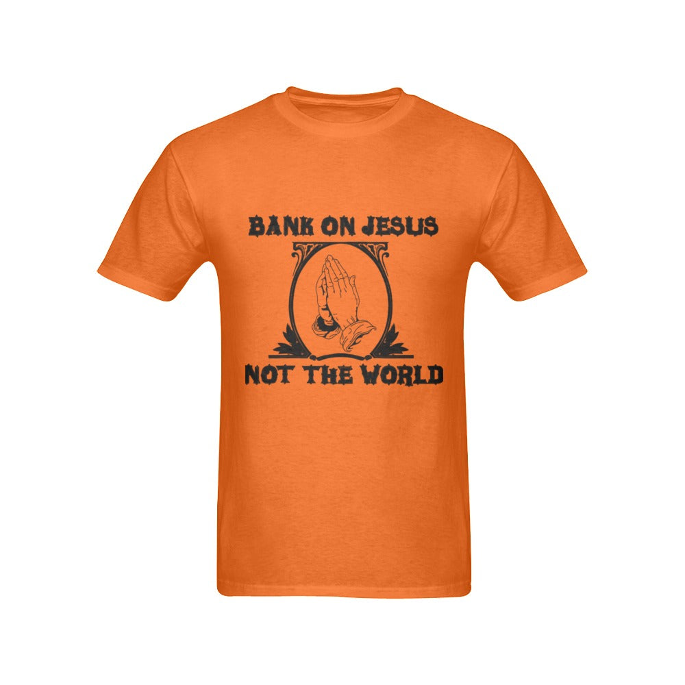 Joe Peezy Wear LLC (BANK ON JESUS) Men's T-Shirt in USA Size (Front Printing Only)
