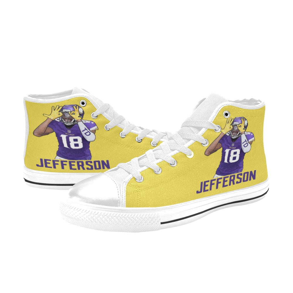 Copy of Copy of Copy of Copy of Joe Peezy Wear LLC High Top Canvas Shoes for Kid (Model 017)