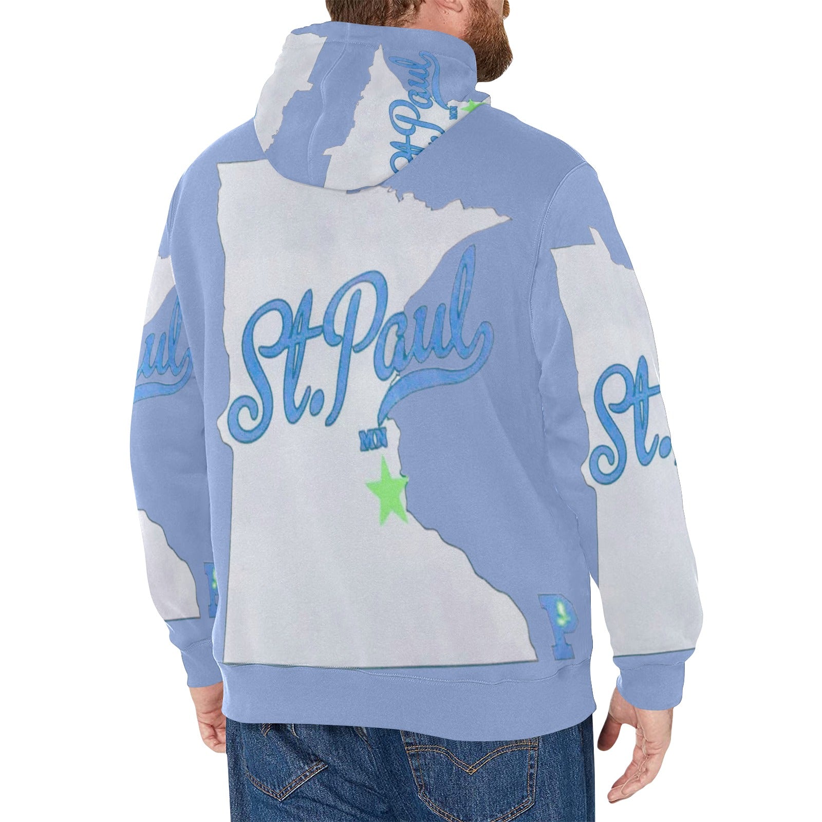 Copy of Copy of Copy of Copy of Joe Peezy Wear LLC (2) Men's Long Sleeve Fleece Hoodie (Model H55)
