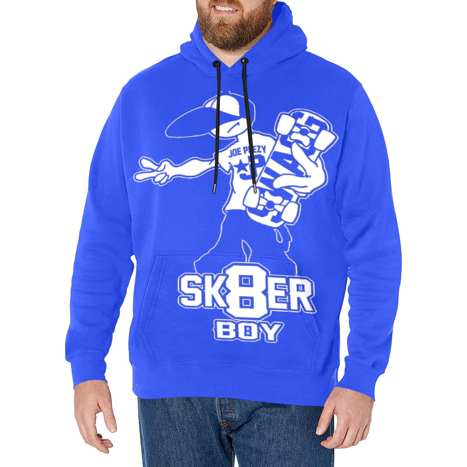 Copy of Copy of Copy of Copy of Joe Peezy Wear LLC (2) Men's Long Sleeve Fleece Hoodie (Model H55)