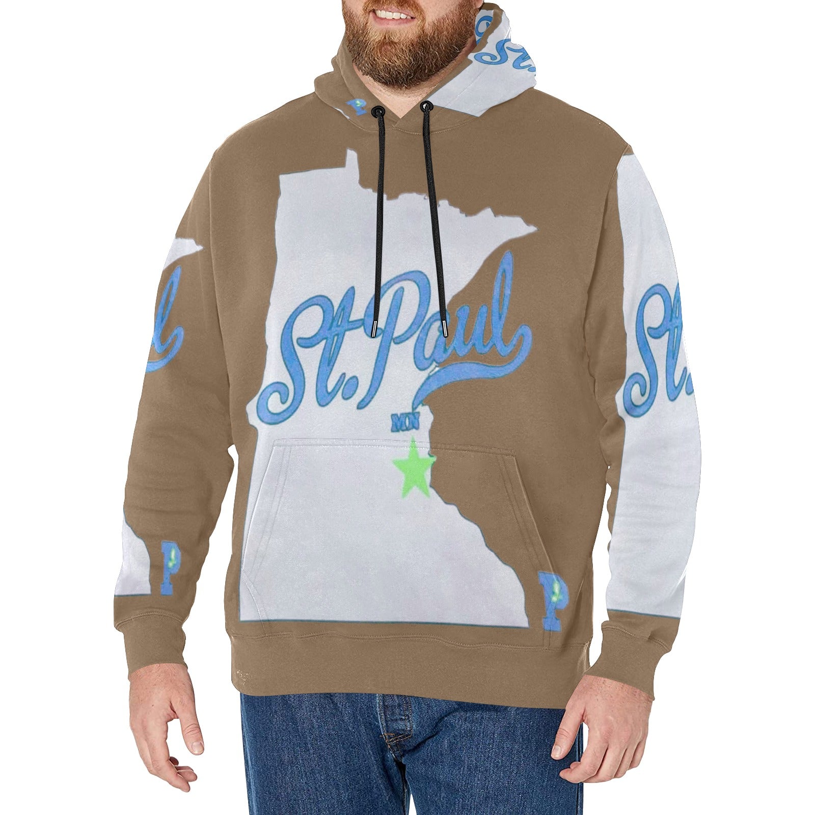 Copy of Copy of Copy of Copy of Joe Peezy Wear LLC (2) Men's Long Sleeve Fleece Hoodie (Model H55)