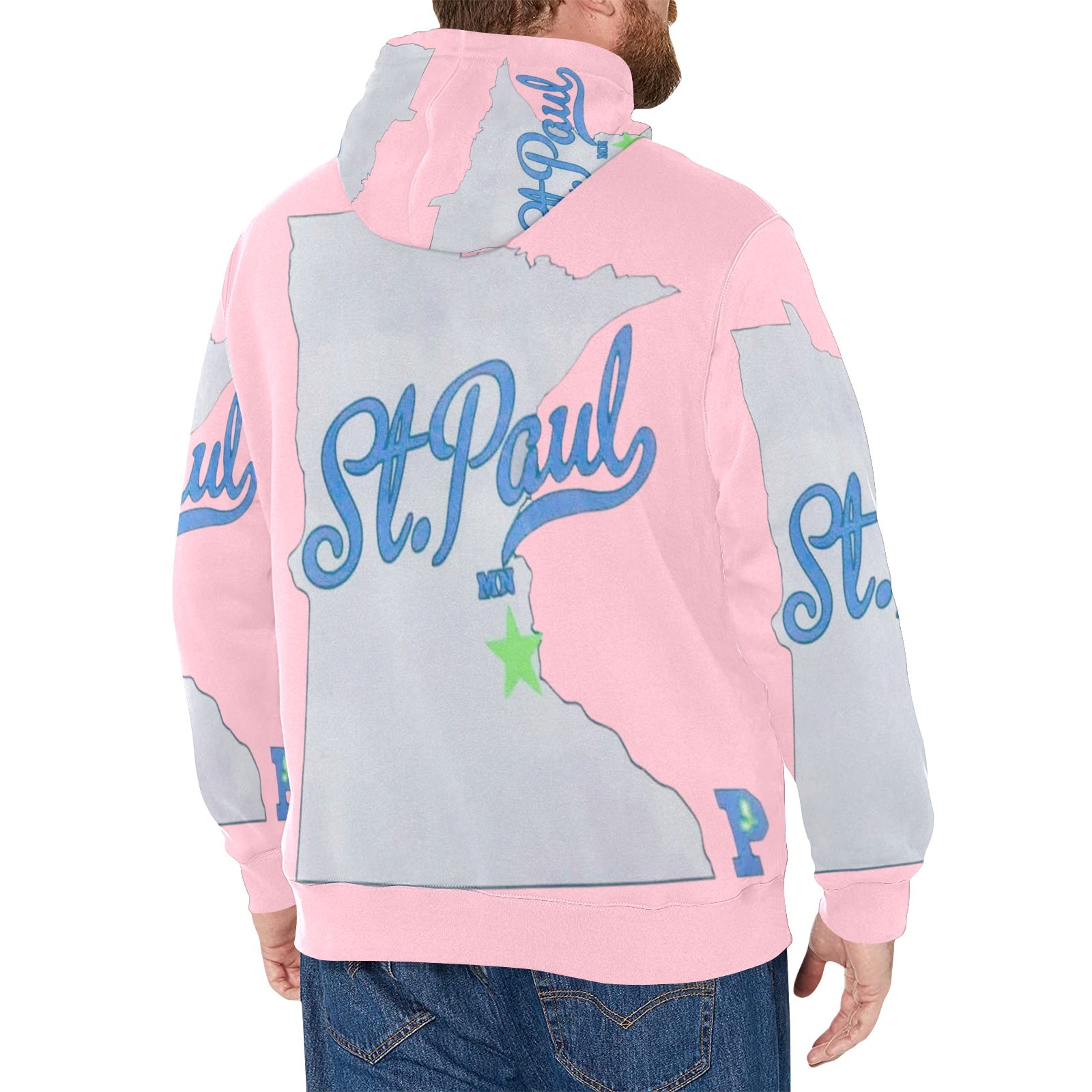 Copy of Copy of Copy of Copy of Joe Peezy Wear LLC (2) Men's Long Sleeve Fleece Hoodie (Model H55)