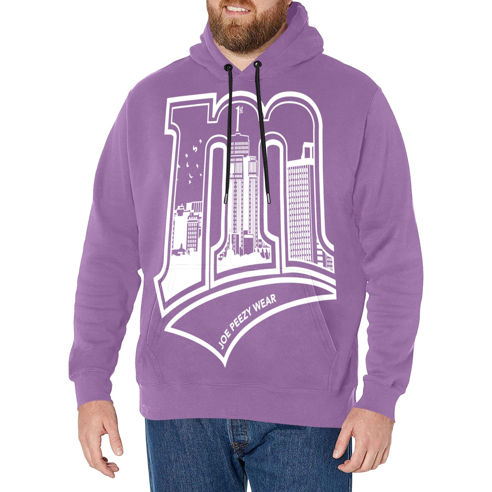 Copy of Copy of Copy of Copy of Joe Peezy Wear LLC (2) Men's Long Sleeve Fleece Hoodie (Model H55)