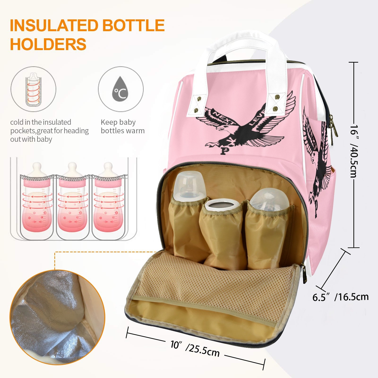 Copy of Copy of Copy of Copy of Joe Peezy Wear LLC (12) Multi-Function Diaper Bag-New (Model 1688)