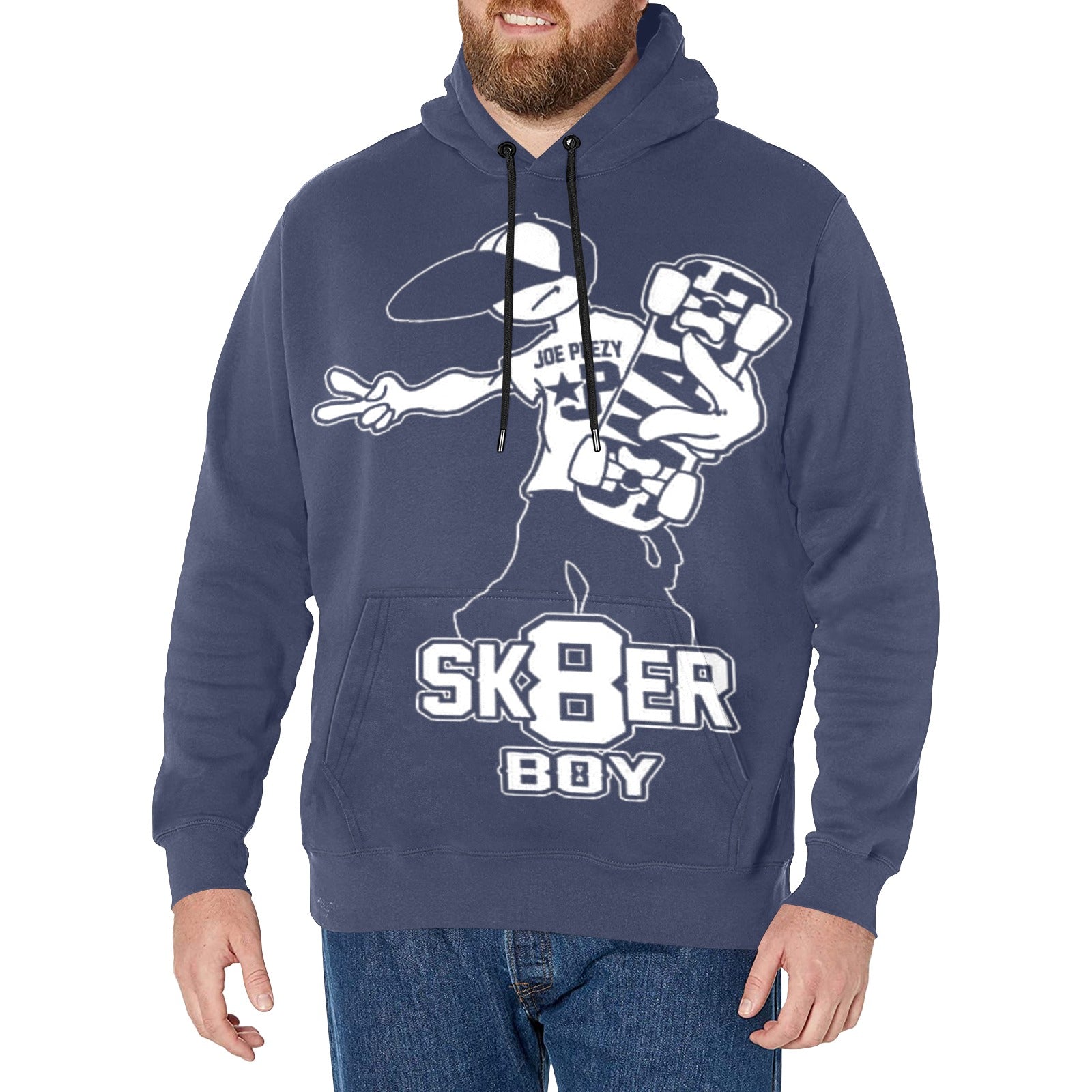 Copy of Copy of Copy of Copy of Joe Peezy Wear LLC (2) Men's Long Sleeve Fleece Hoodie (Model H55)