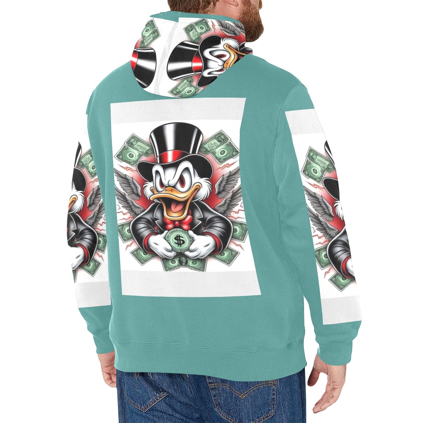 Copy of Copy of Copy of Copy of Joe Peezy Wear LLC (2) Men's Long Sleeve Fleece Hoodie (Model H55)