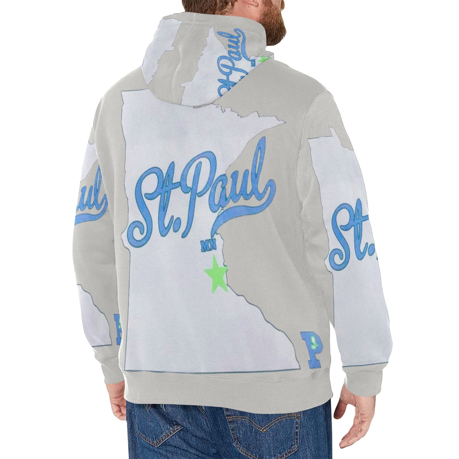 Copy of Copy of Copy of Copy of Joe Peezy Wear LLC (2) Men's Long Sleeve Fleece Hoodie (Model H55)