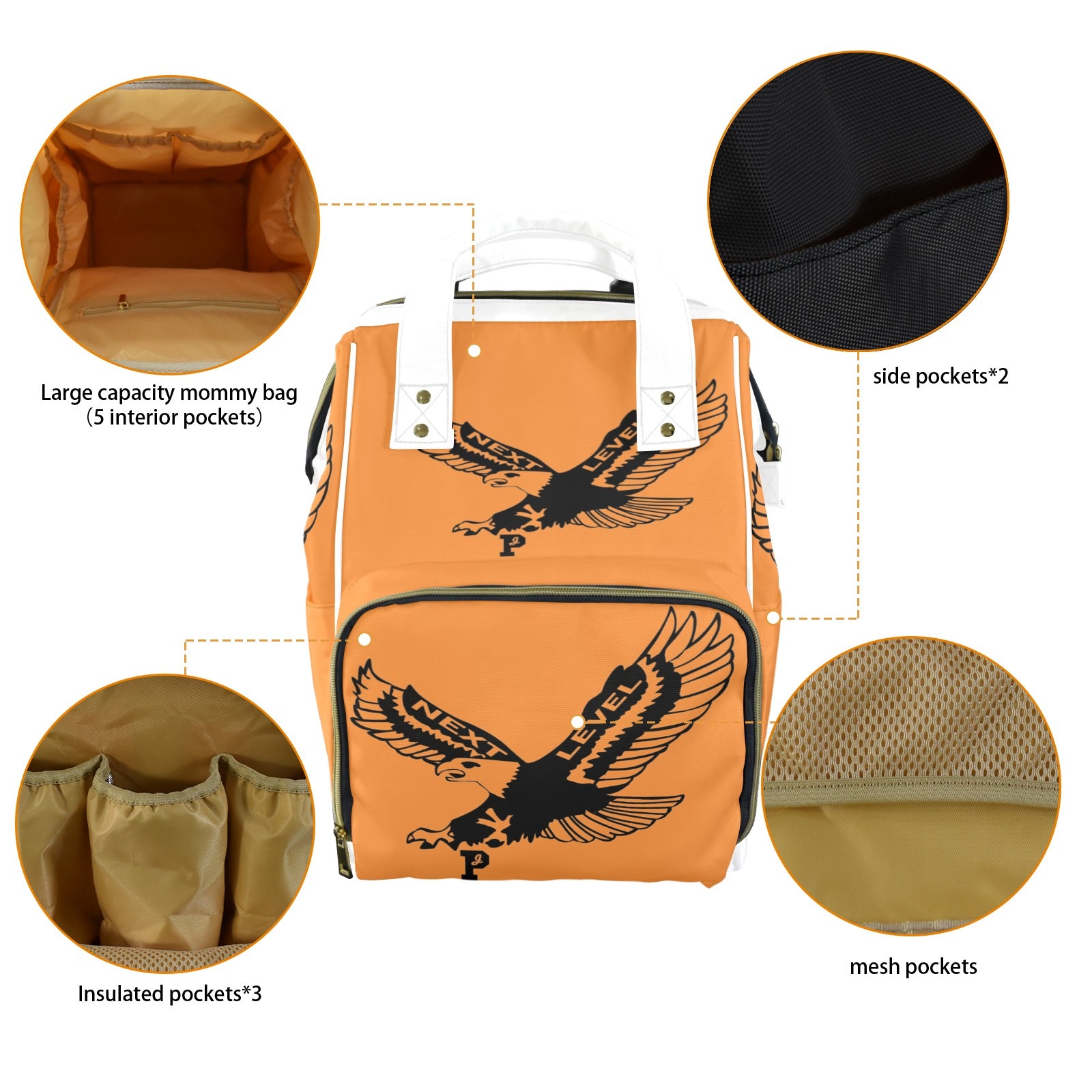 Copy of Copy of Copy of Copy of Joe Peezy Wear LLC (12) Multi-Function Diaper Bag-New (Model 1688)