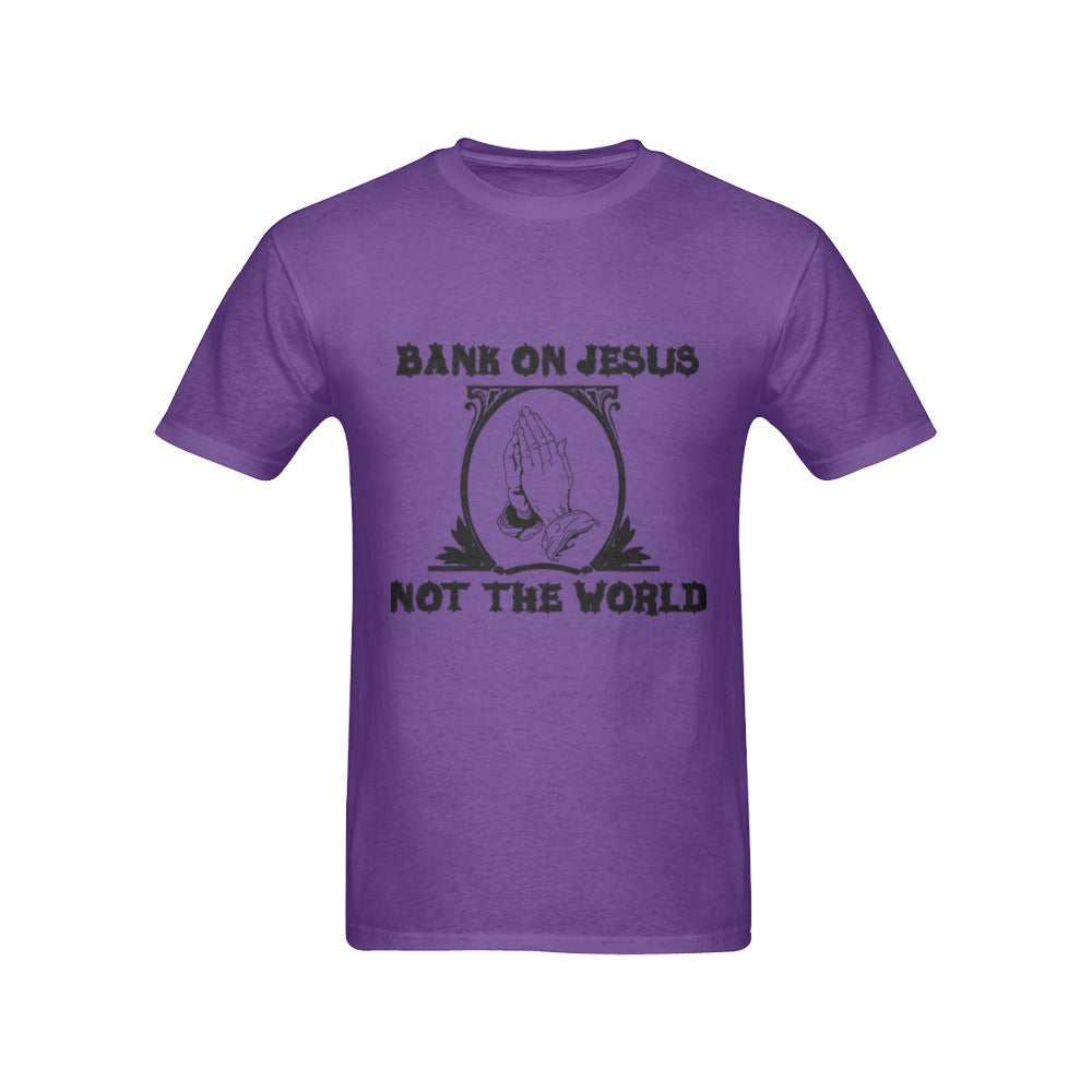 Joe Peezy Wear LLC (BANK ON JESUS) Men's T-Shirt in USA Size (Front Printing Only)