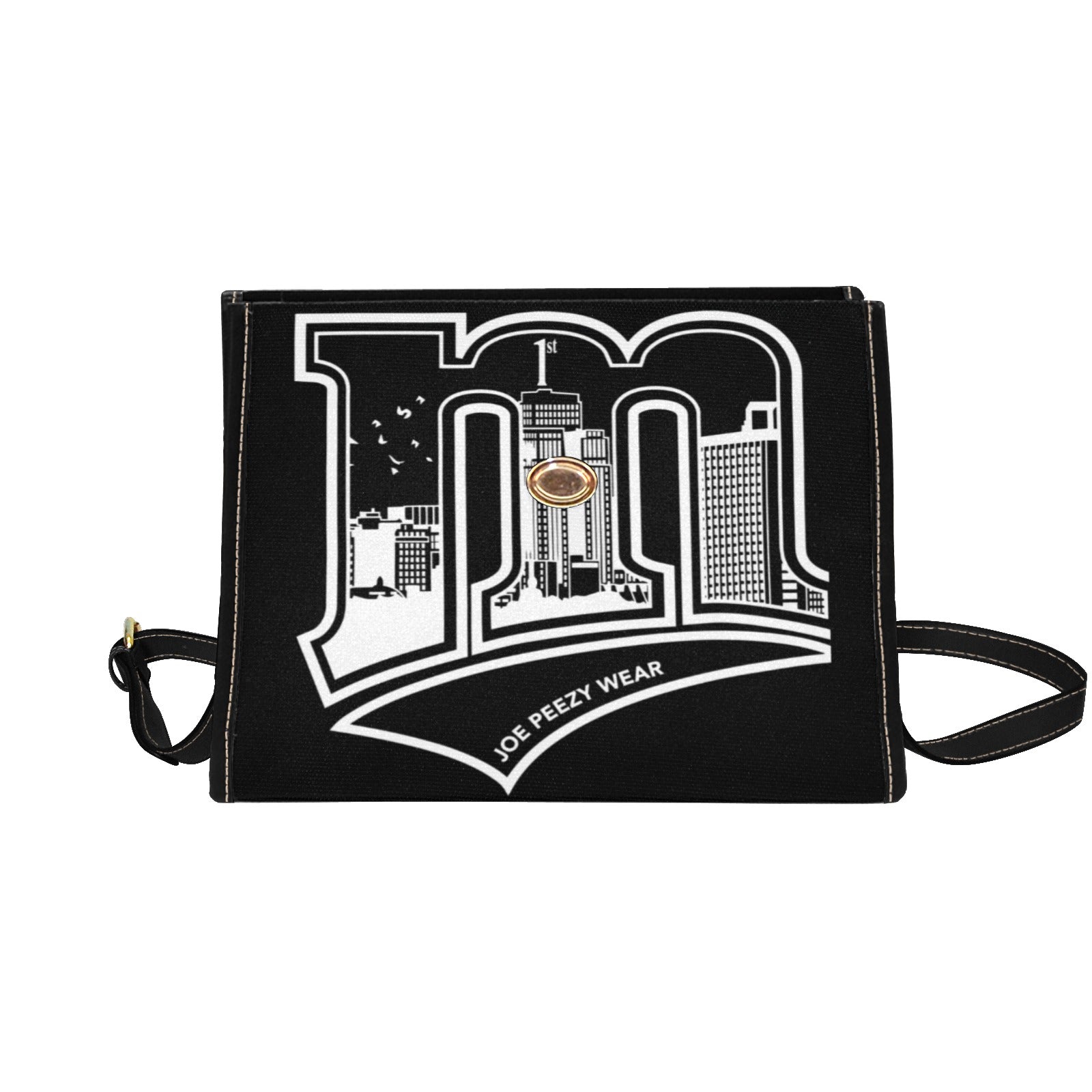 Copy of Copy of Copy of Copy of Joe Peezy Wear LLC (13) Waterproof Canvas Bag-Black (All Over Print) (Model 1641)